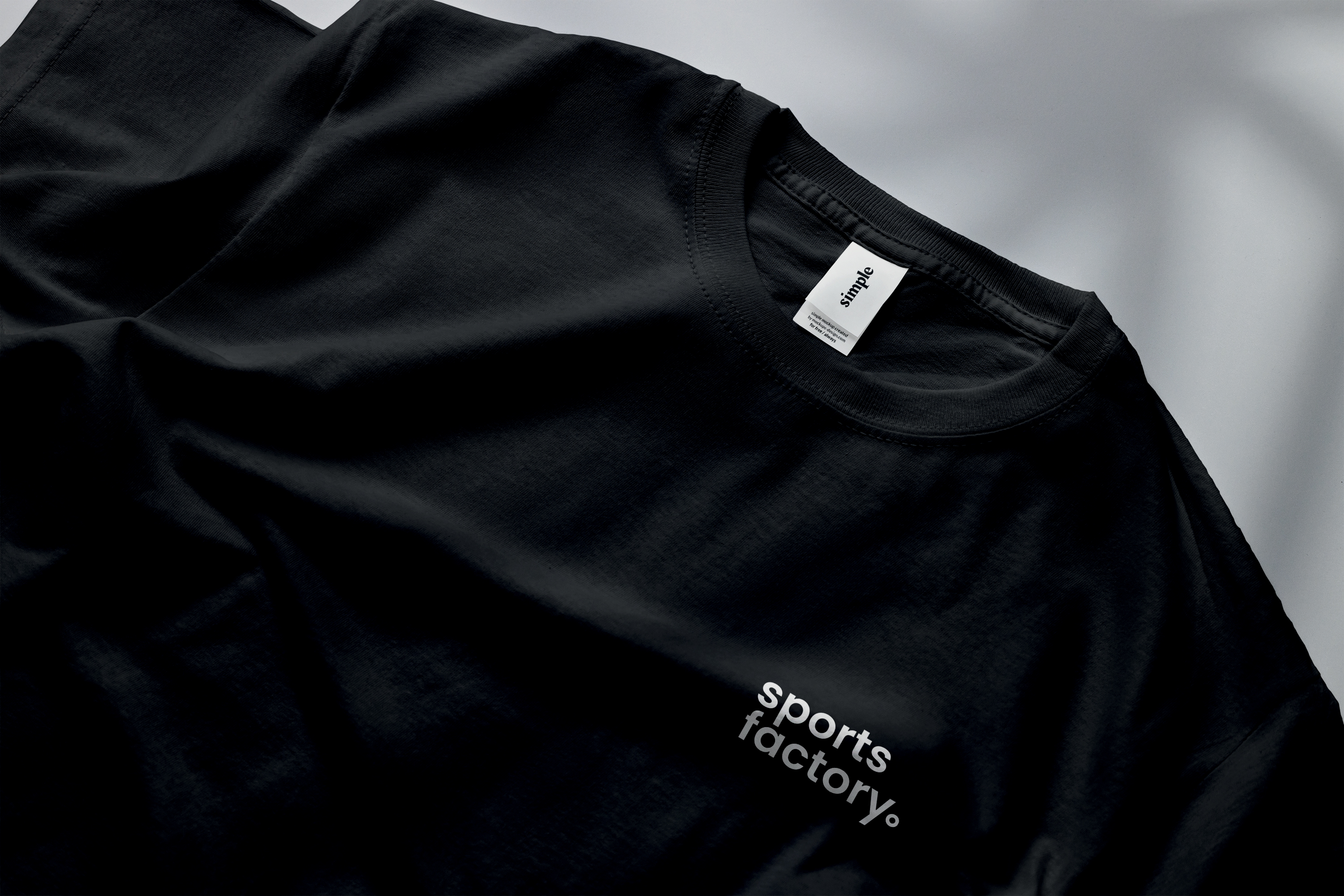 black wordmark tshirt mockup